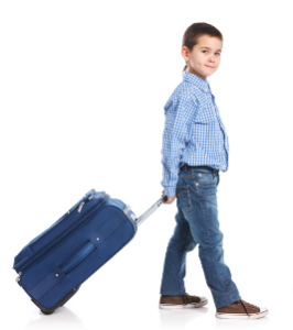 Child with a suitcase